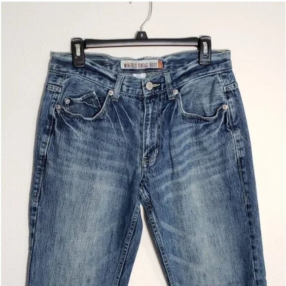 Y2K Vintage 2000's dark blue jeans Winfield Vintage Boot by Aeropostale  30x30 - Picture 4 of 5